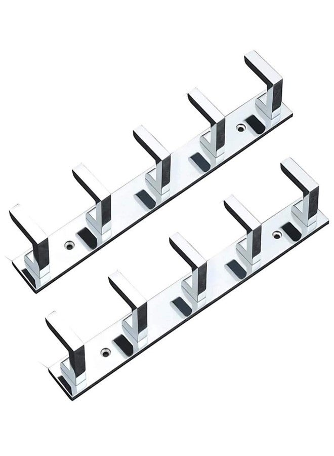 ماب مجموعة خطافات MAP GAIYERA من قطعتين، مصنوعة من الفولاذ المقاوم للصدأ، بخمسة دبابيس، من النوع L، لتعليقها على جدار أو باب الحمام - Image 1